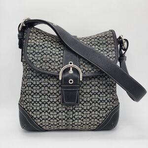 Coach Soho Signature Jacquard Flap Y2K Vintage Crossbody Shoulder Bag